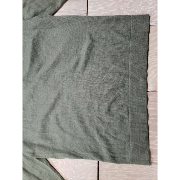 Christian Dior Olive Green Thin Knit Sweater 8 US Medium Cashmere Silk Wool - Picture 8 of 8